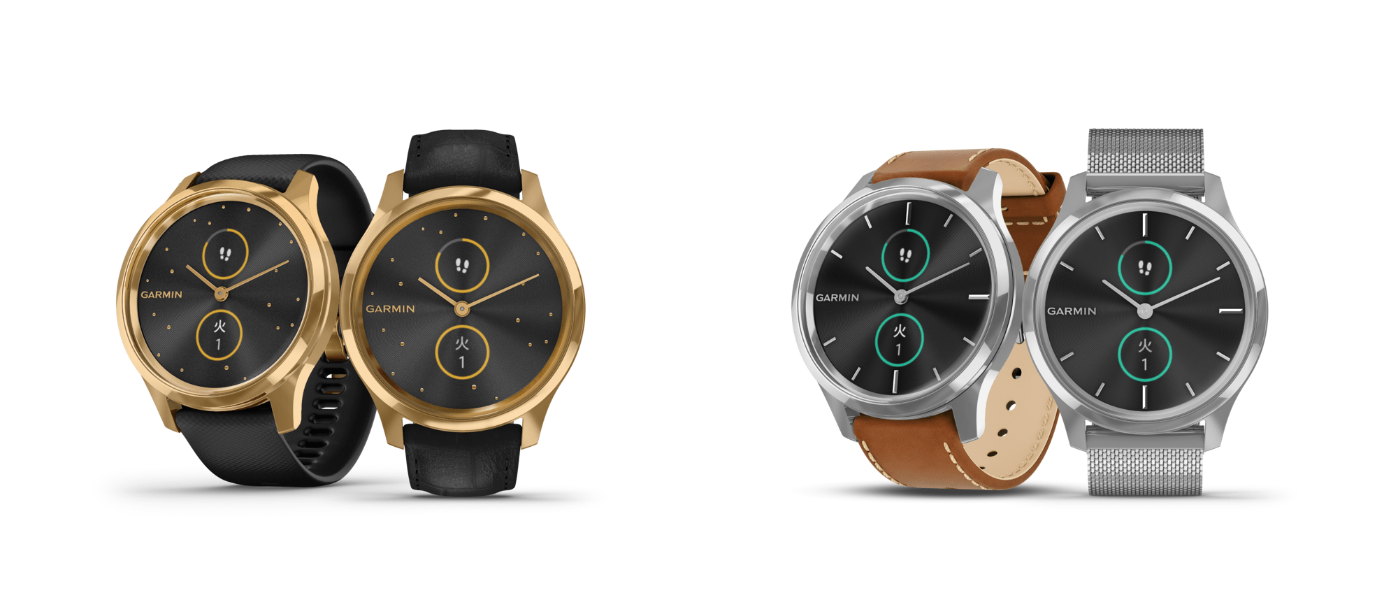 Garmin ハイブリットスマートウォッチ「vivomove Luxe」に ウォッチ 