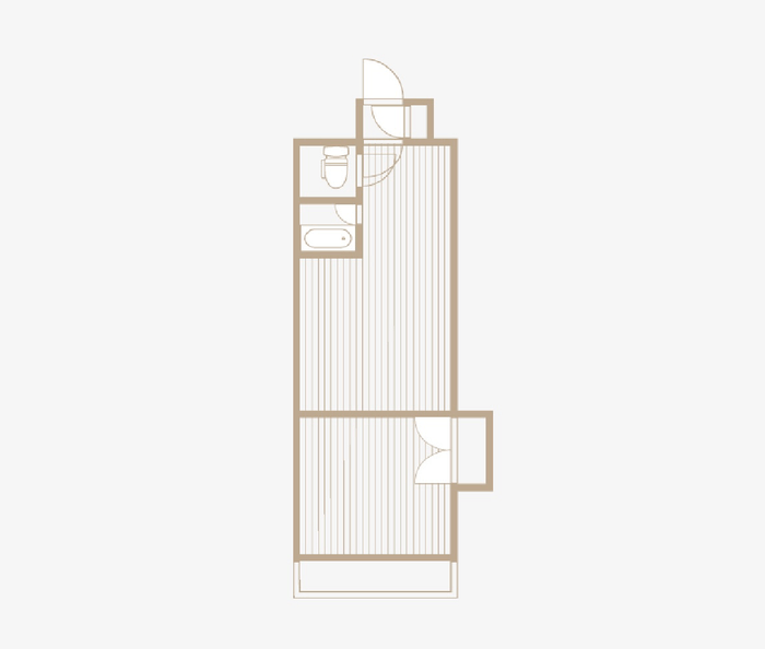 お部屋はゆとりある1LDK