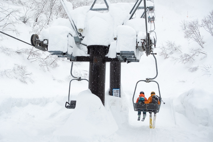 第2リフト、第4リフトを乗り継いで、ツリーエリアに