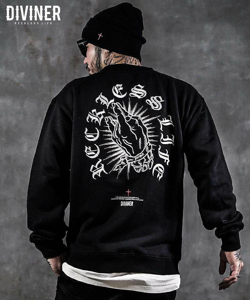 【Black Letter】Talisman Sweat Shirt(ブラック/ホワイト)