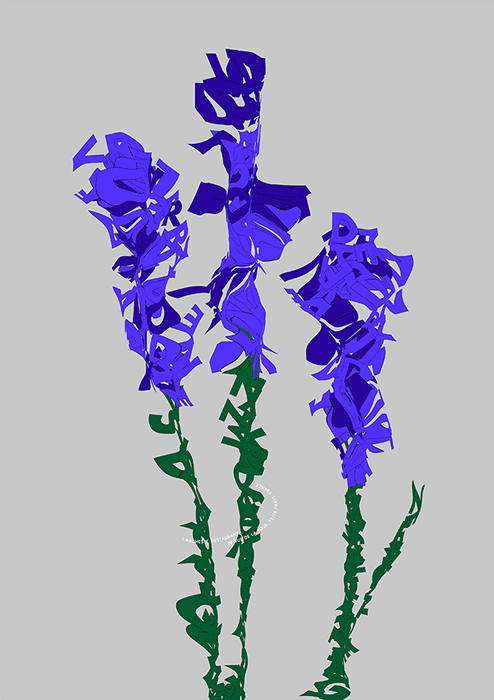 花原正基|フレンチレストランのポスター「ジュラワー・タイポグラフィ」(cl:ラルケスト)