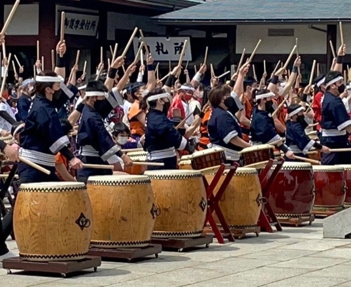 地域の和太鼓チームの指導