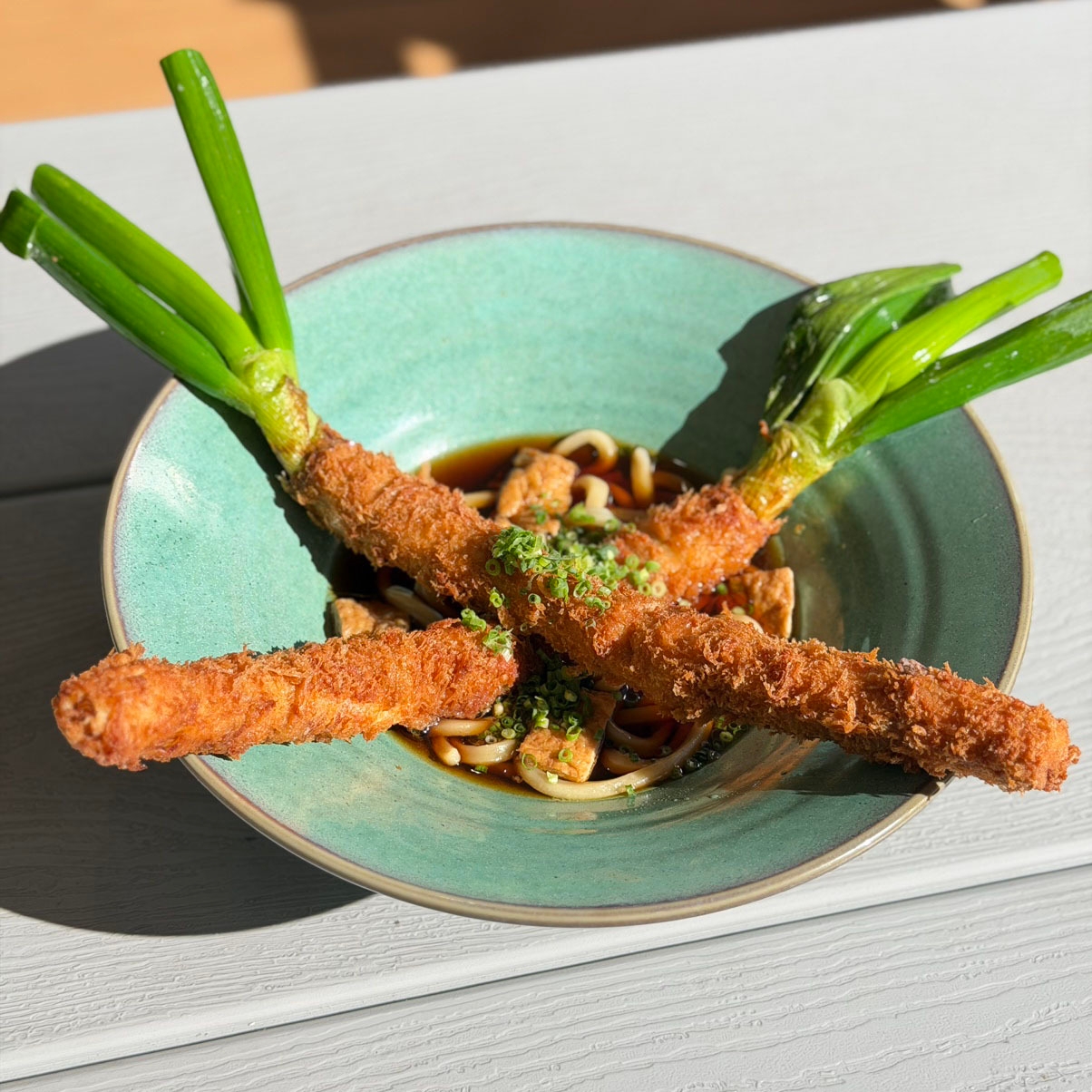 今だけ!ネギまるごと2本肉巻き うどん