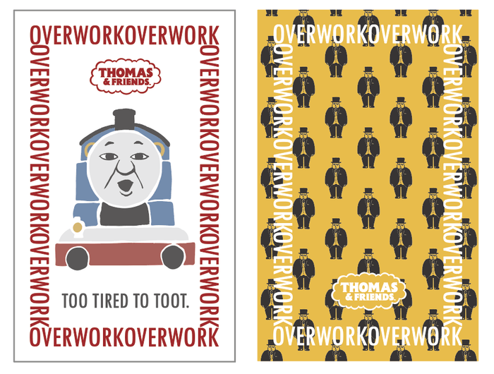 OVERWORK SERIES ステッカー各種イメージ(2)