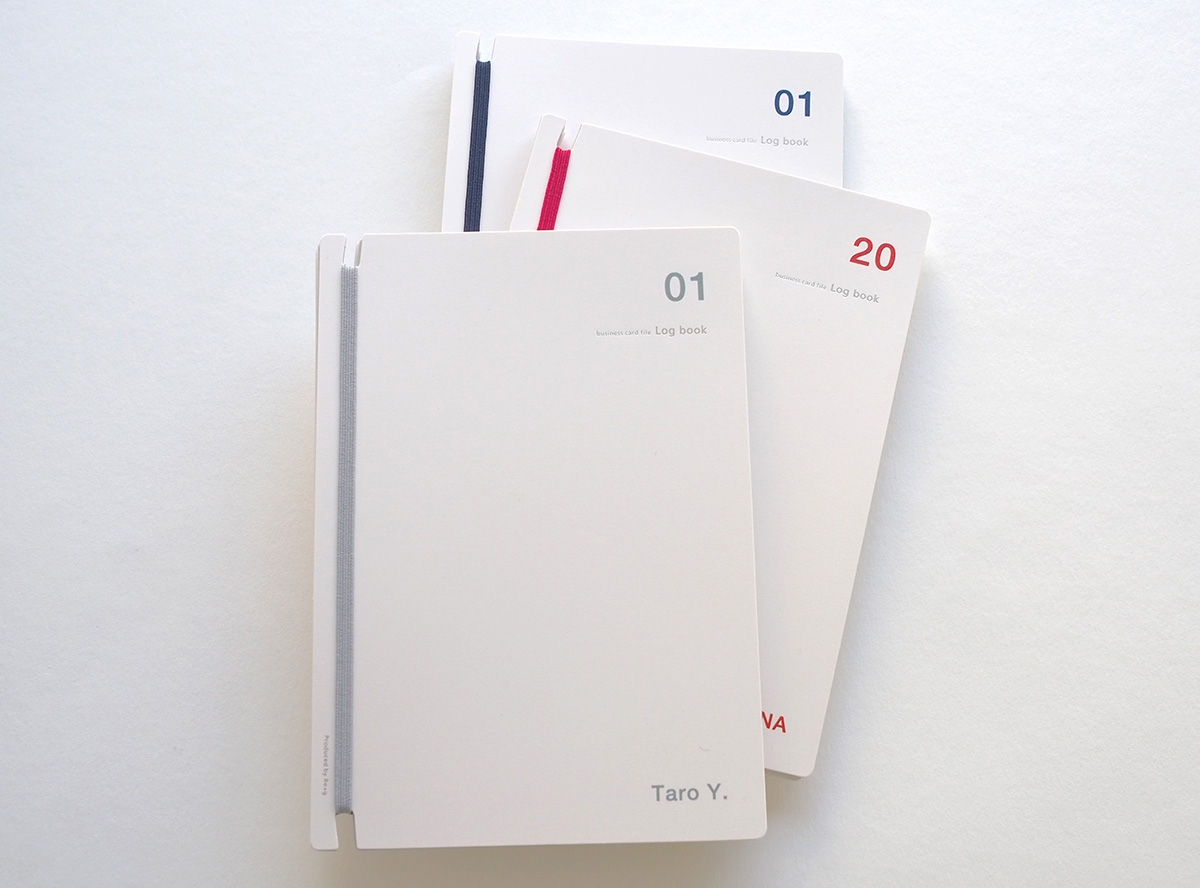Log book名入れカスタマイズ 表紙「白」のサンプル