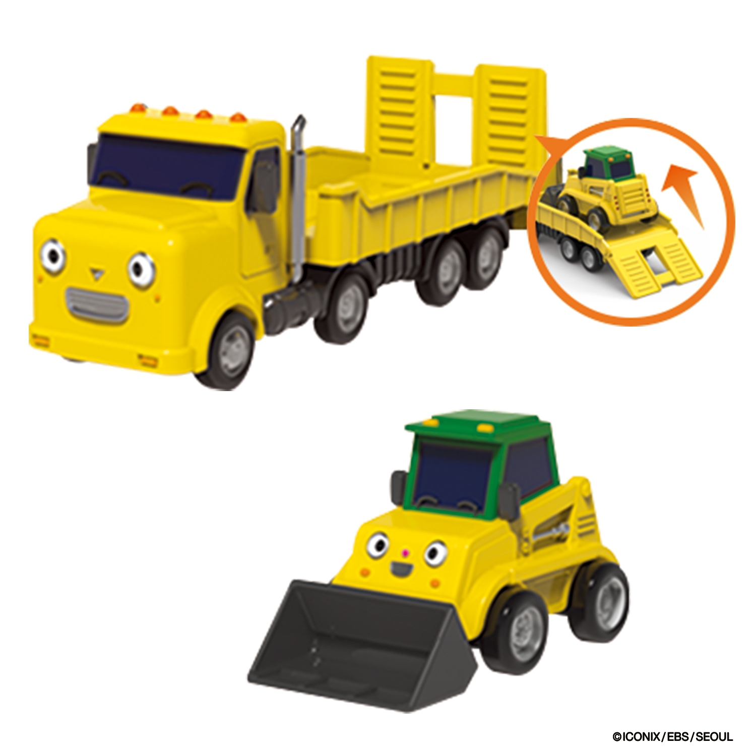 ちびっこバス タヨ おともだちミニカーダブルセット-バケット&マック-