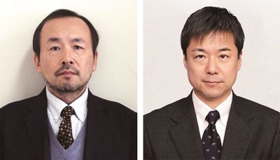 左：生物理工学部食品安全工学科 教授 入江正和　右：生物理工学部システム生命科学科 教授 木村裕一