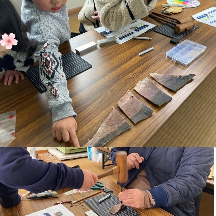 「魚の皮から革細工」イベントの様子(2)