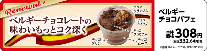 ベルギーチョコパフェ 販促画像(イメージ画像)