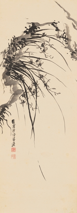 墨蘭図 鶴亭筆 個人蔵