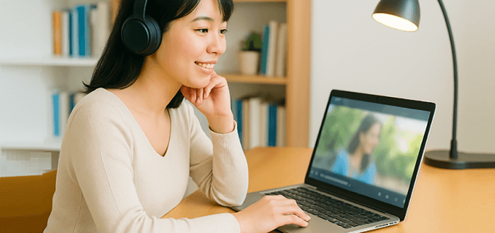 書斎のパソコンで