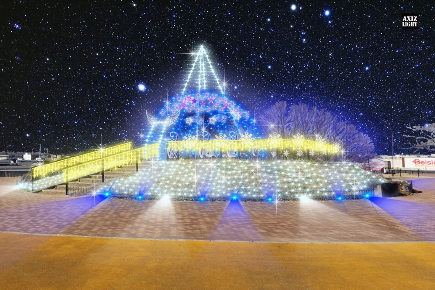 マリーゴールドの丘イルミネーション_AXIZ Light演出イメージ