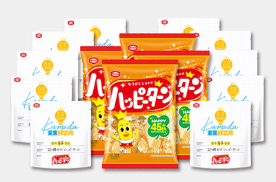 リターンB 応援金額5,000円（税込） 『40g “砂糖ゼロ” ハッピーターン』 10袋 『108g ハッピーターン』 4袋