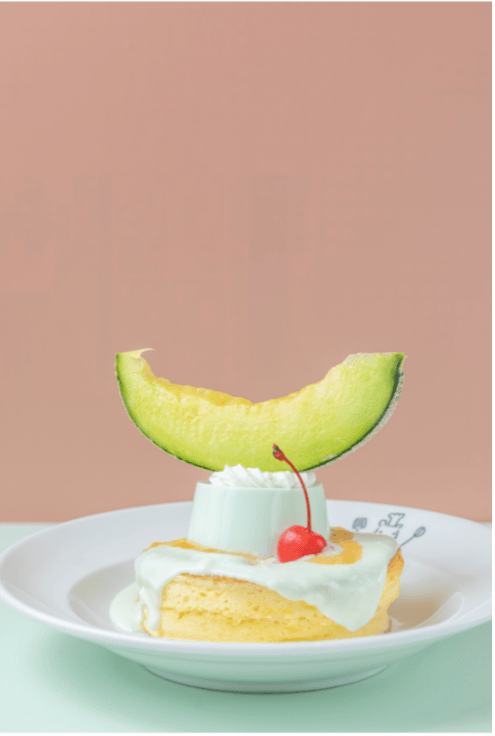 メロンプリンパンケーキ