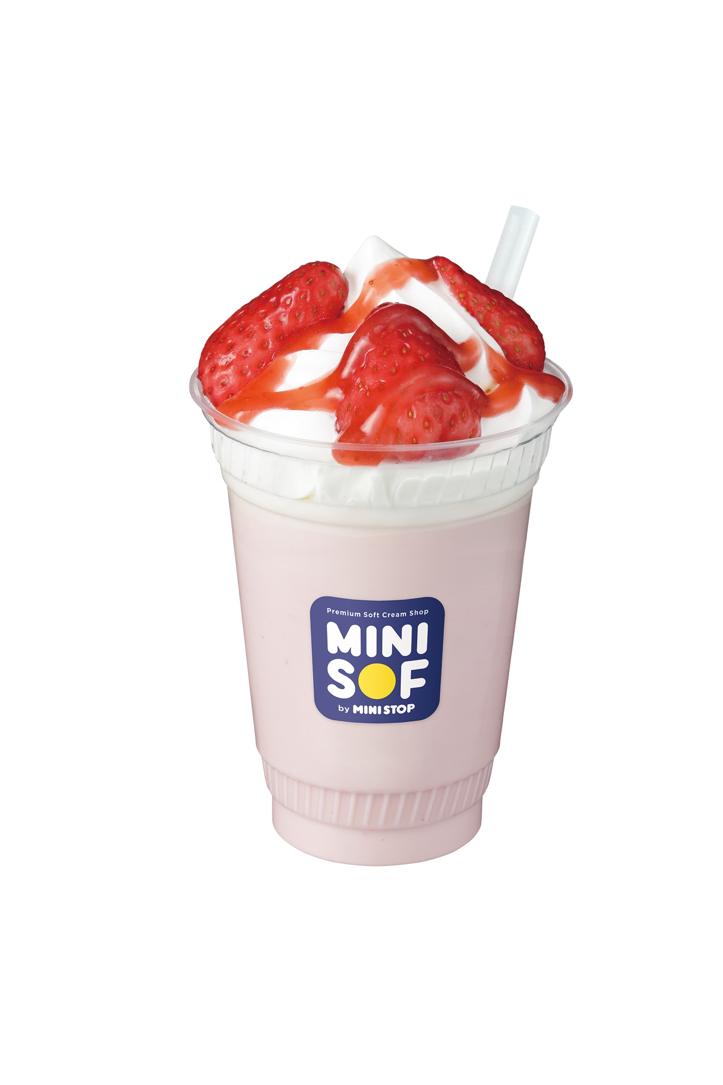 のむソフトクリームパフェ いちご 単品画像