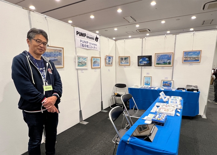 PUNIP cruisesさん 船の絵コーナーの風景