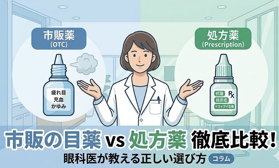 市販の目薬と眼科の処方薬の違いを医師が解説｜効果と選び方のポイント