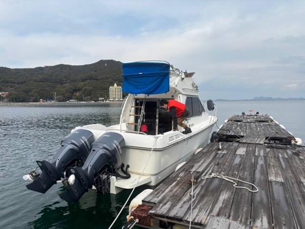 小豆島エリアの小型船舶での水上タクシー運航の様子 吉田港