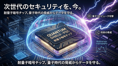 図. 耐量子暗号チップの製品画像