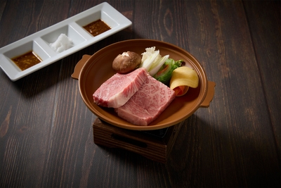 信州りんご和牛の陶板焼き