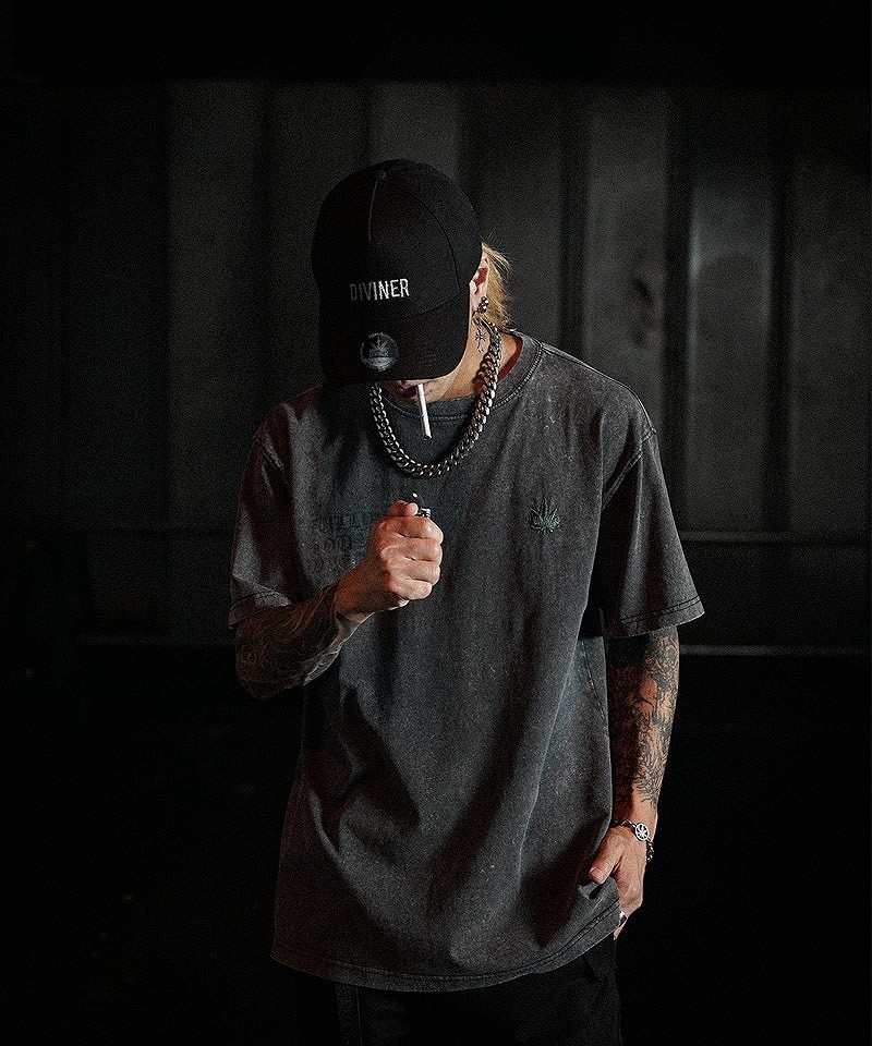 【420 WEED】Weed Illusion TEE(ブラック)