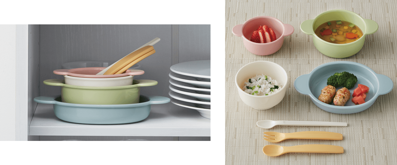 時短したい家事No.1は「食後の片付け(洗い物など)」(※1) 収納にまでこだわった日本製ベビー食器 2019年8月上旬発売