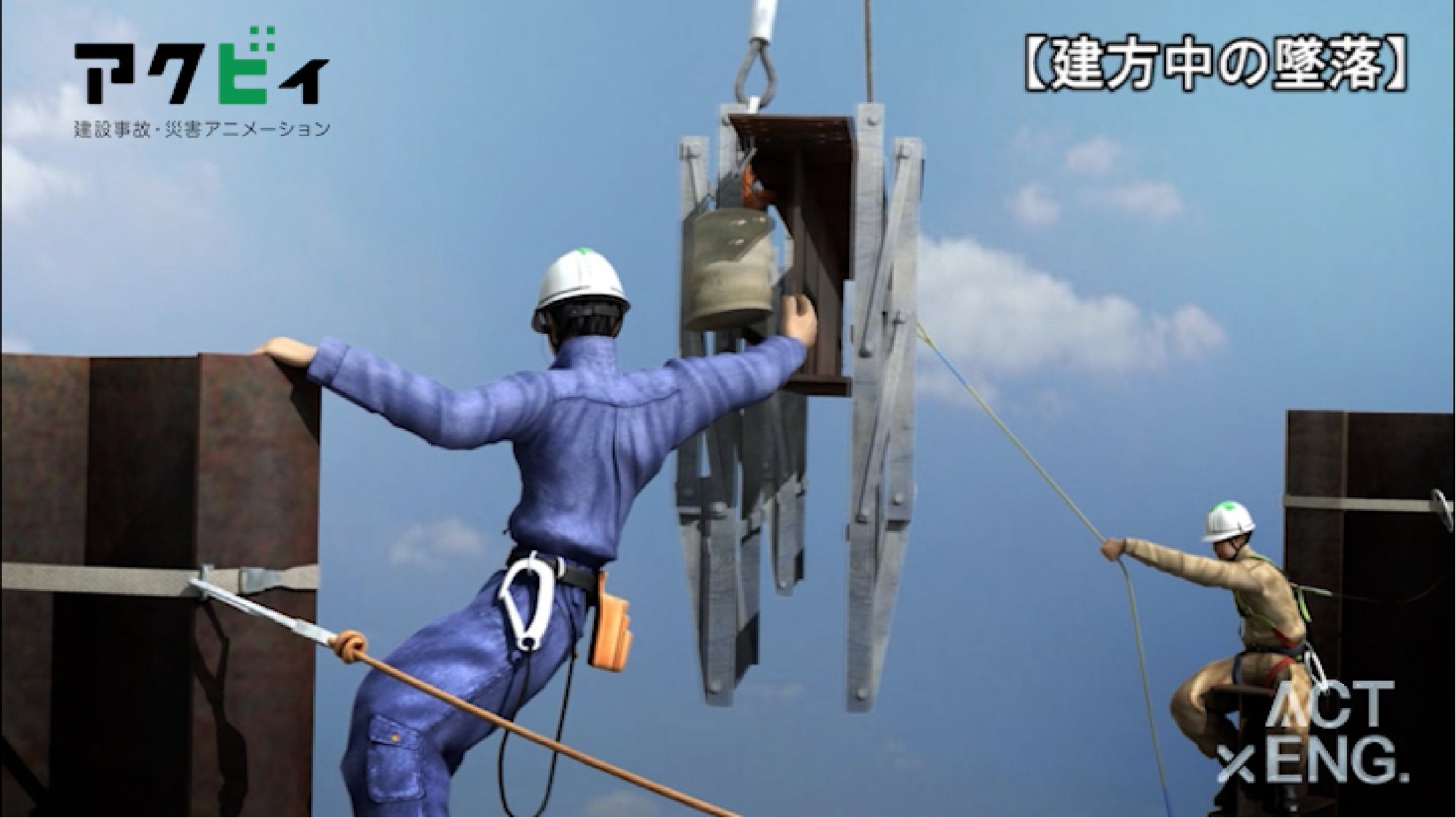 建設現場の安全教育をDXで刷新！150本以上の事故事例が見放題！3DCGアニメだから未経験者・新人・外国人の方へも伝わりやすい！「アクビィ」提供開始