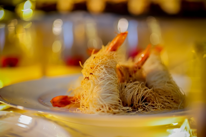 天使海老のカダイフ揚げ ガラムマサラ風味