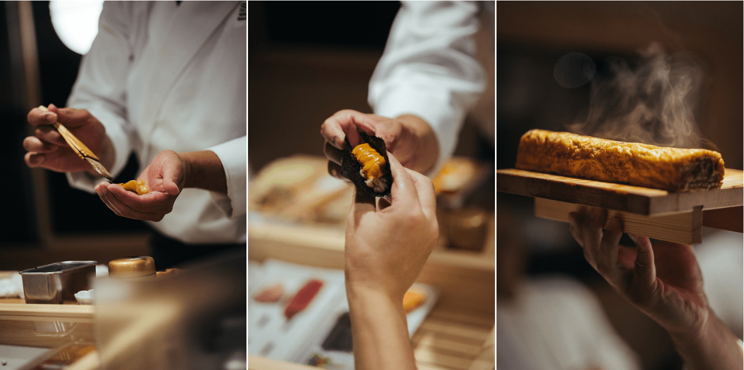 「湖上の寿司懐石」の様子(2)