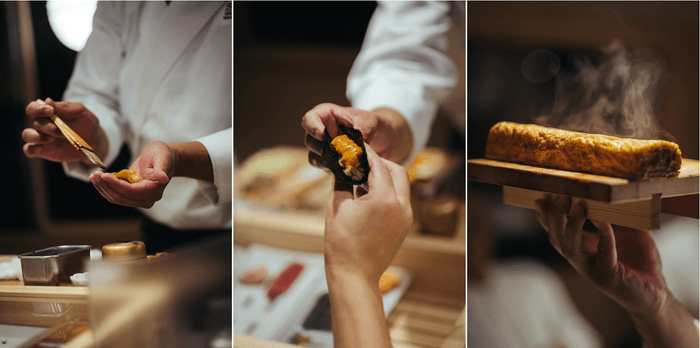 「湖上の寿司懐石」の様子(2)