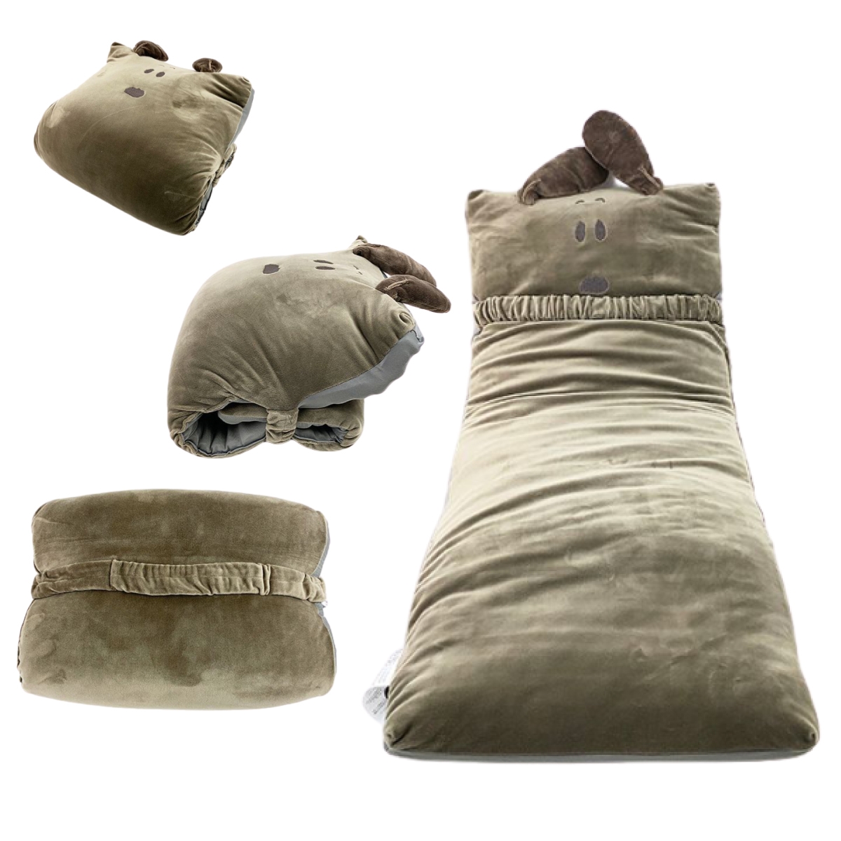 アイデア抜群のヒット商品!お昼寝タイムのスヌーピーは収納力抜群。オフィスでも使えるおひるねピロー。