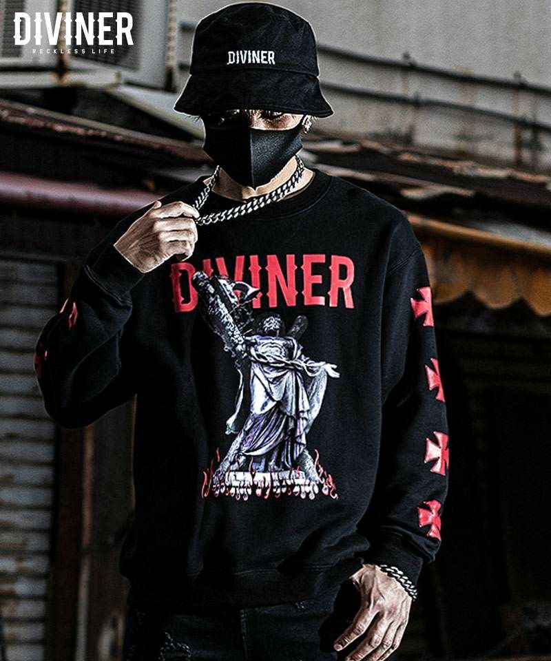 Judgment Sweat Shirt (ブラック×レッド