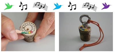 自分の好きな色のバードコールが作れる