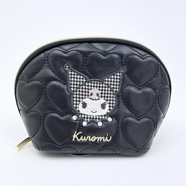 サンリオキャラクターのラウンドポーチ。モノトーンでいつもより大人っぽいかわいさ。