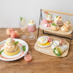 夏の季節限定メニュー “桃とアールグレイのパンケーキ” “もものアフタヌーンティー” 2024年8月31日(土)まで期間限定販売！