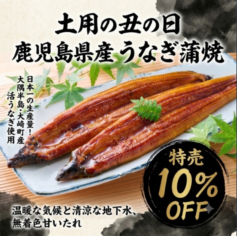 5枚入1尾約 280g 極上うなぎ蒲焼 1枚ずつ真空パック土用の丑の日！即購入可 土用の丑の日！鹿児島県産うなぎ蒲焼をお得に味わう大チャンス！「10