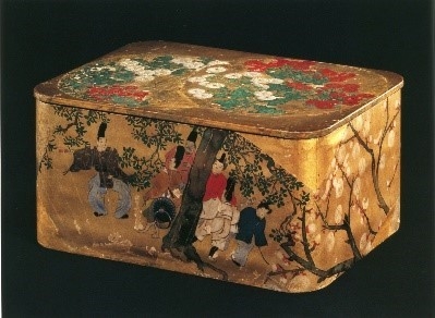 重要文化財 扇面貼交手箱 尾形光琳筆 日本・江戸時代