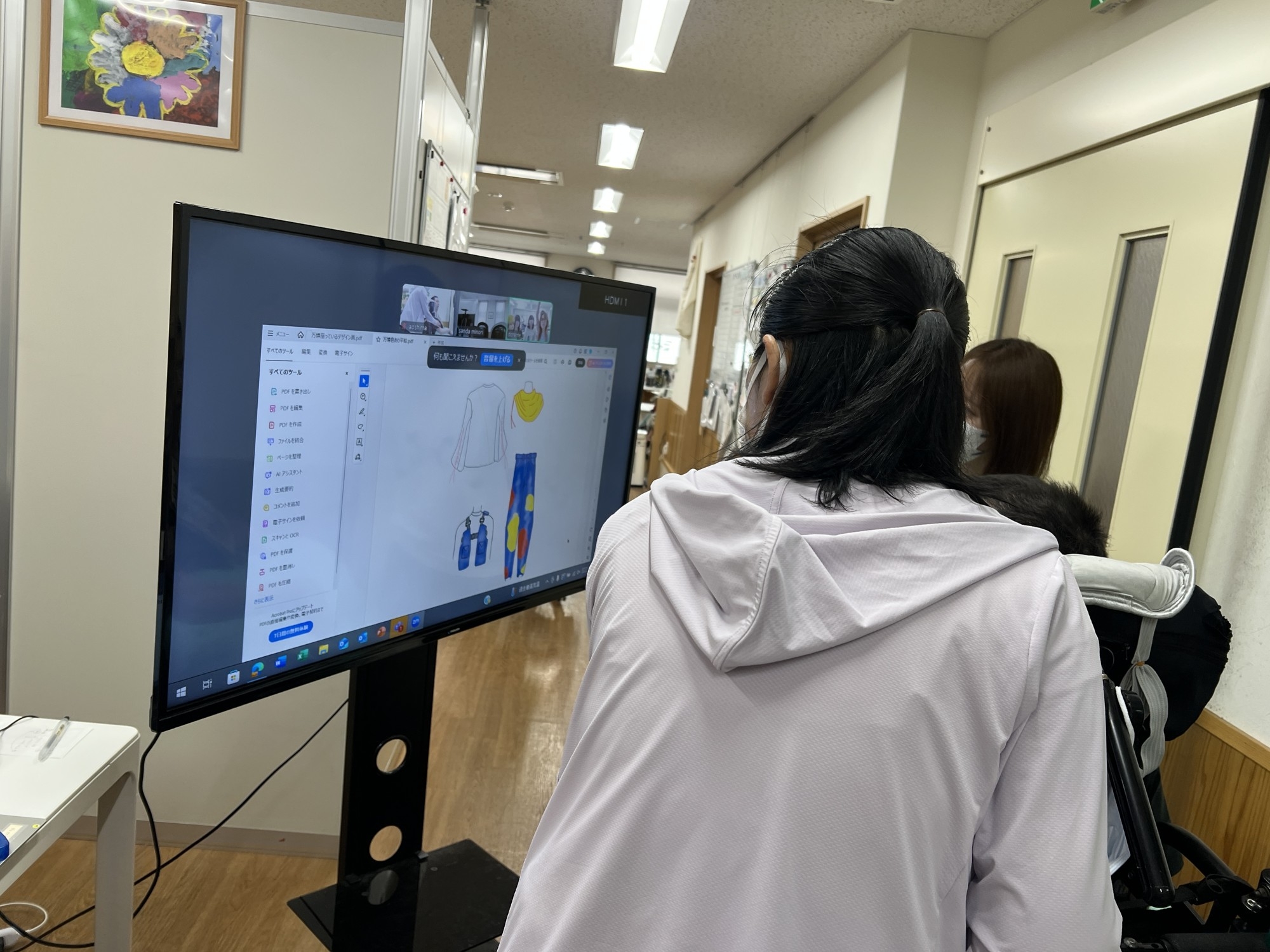 モデルと学生ミーティングの様子