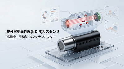 図. 非分散型赤外線(NDIR)ガスセンサの製品画像