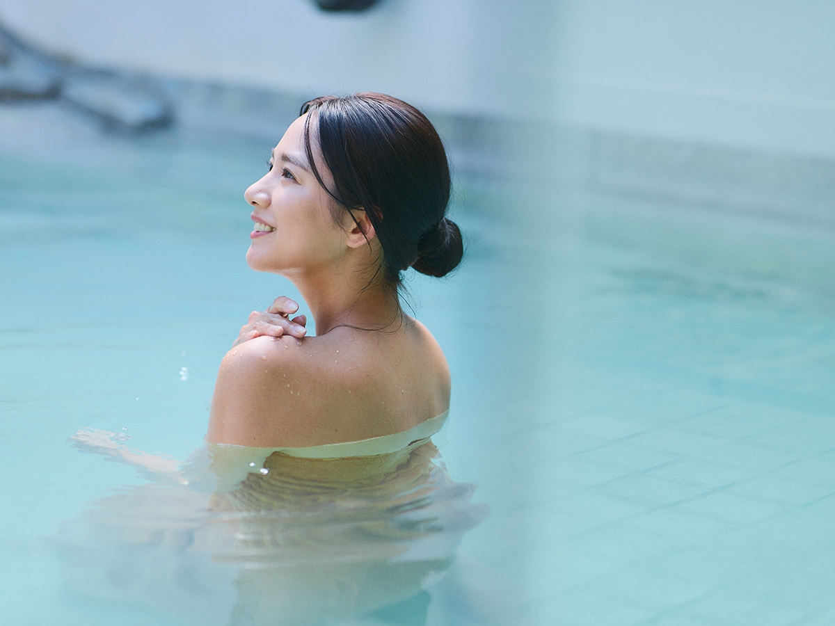 草津湯畑のお湯をご堪能