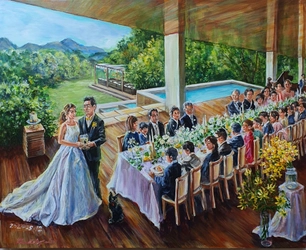 挙式や披露宴をリアルタイムで描き上げる 「ライブ・ウェディング・ペインティング」　 5周年記念「プレゼントキャンペーン」を5月1日から実施