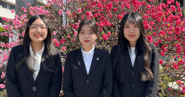 2025年度昭和女子大学入学式に参加した留学生