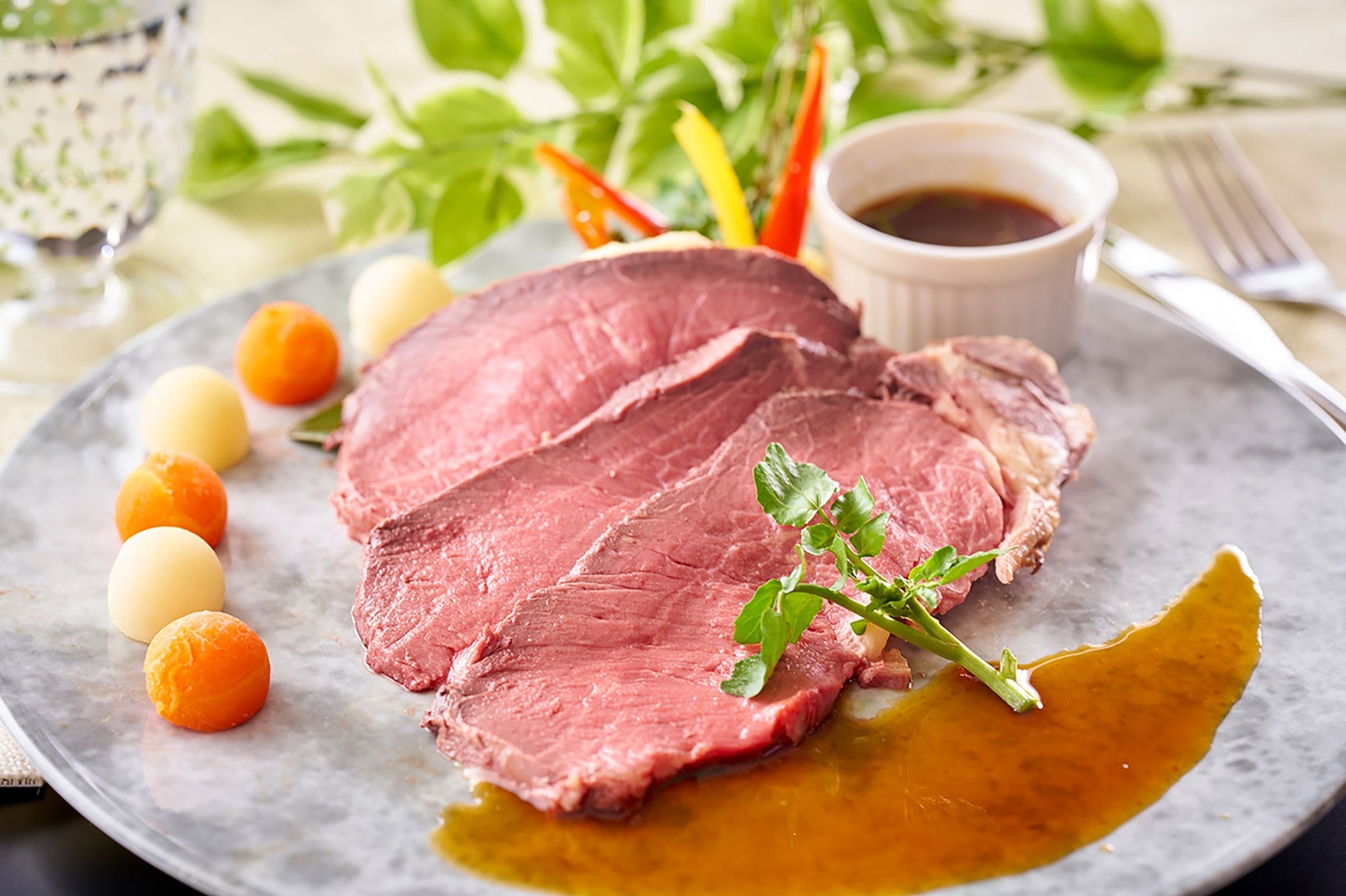 黒部名水ポークの味噌漬け鉄板焼き(宇奈月グランドホテル)