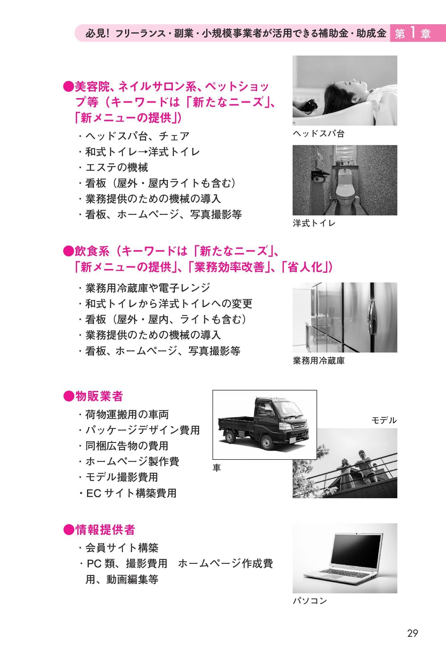 業種別もらえる補助金例2