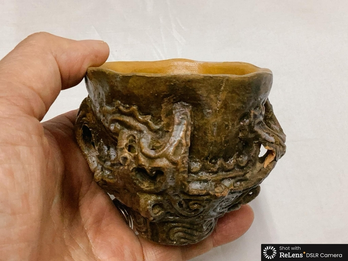 国宝火焔型土器の湯呑みとして提案