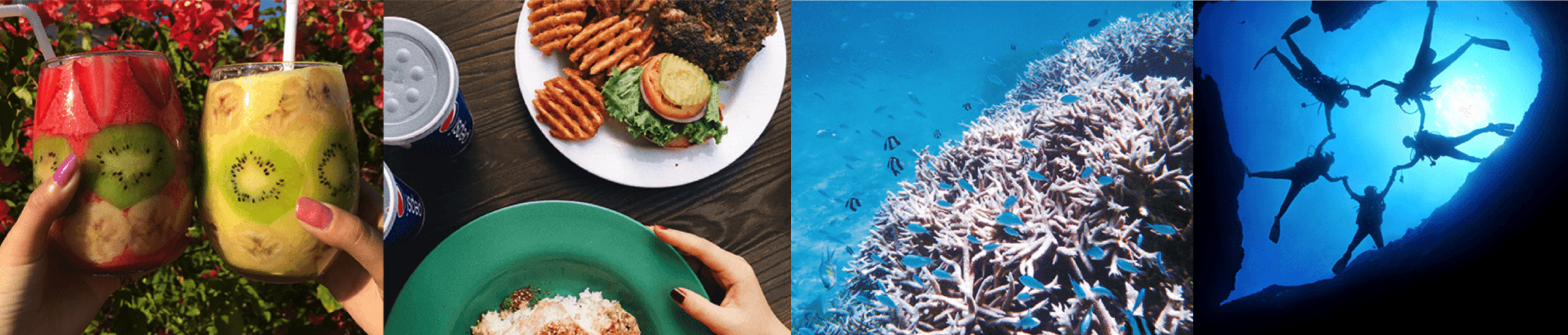 オシャレなカフェも続々登場/透明度の高いグアムの海