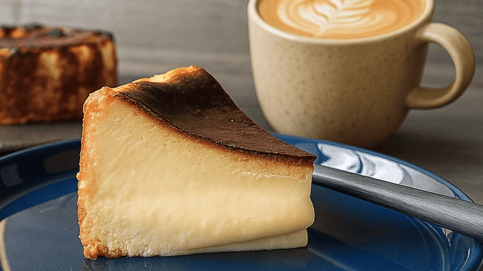 🍰新登場:バスクチーズケーキ(単品700円/ドリンクセット950円)