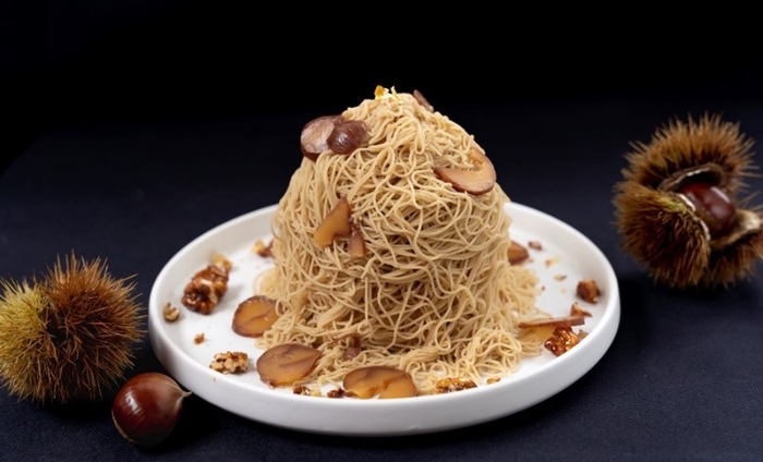 和栗モンブランパンケーキ