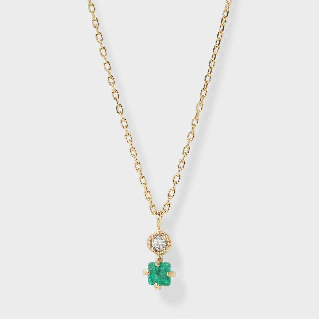 ネックレス K10YG エメラルド ダイヤモンド ¥49,500