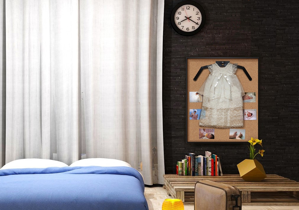 ベビードレス 額装